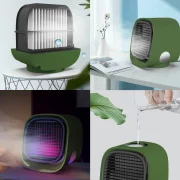 Bewello - Mini-ventilator portabil cu funcţie de răcire - USB - verde