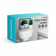 Bewello - Suport pentru hârtie igienică - alb - 210 x 135 x 135 mm