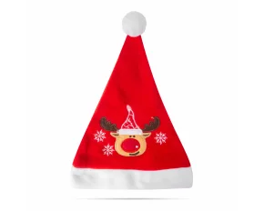 Căciulă de Moș Crăciun - cu ren - 27 x 39 cm