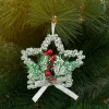Decor de Craciun - stea argintie - 10 cm