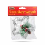 Decor de Craciun - stea argintie - 10 cm