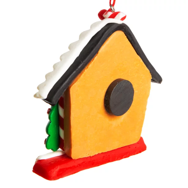 Decor magnetic de Craciun - 2 in 1 - casa de turta dulce cu om de turtă dulce - 85 x 75 mm