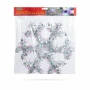 Decoratiune de Craciun - fulg de nea LED colorat - 32 cm