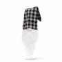 Decorațiune de Crăciun pentru sticle - elf - căciulă cu carouri - poliester - 40 x 12 cm (B)