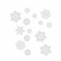 Decorațiuni de geam, cu motive de Crăciun - set cu cristale de gheață - hârtie - albe