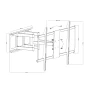 Delight  - Consolă - suport de perete pentru TV LCD, cu braţ, 60”-100”