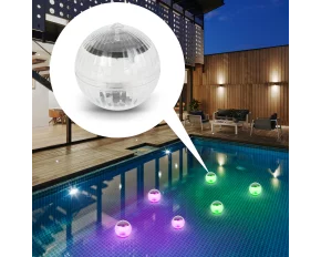 Dispozitiv iluminare solară pentru piscină - LED RGB - 10 cm
