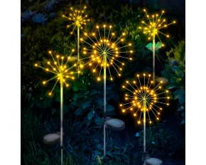 Floare solară - 90 microLEDuri - alb cald - 84 cm