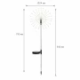 Floare solară - 90 microLEDuri - alb cald - 84 cm