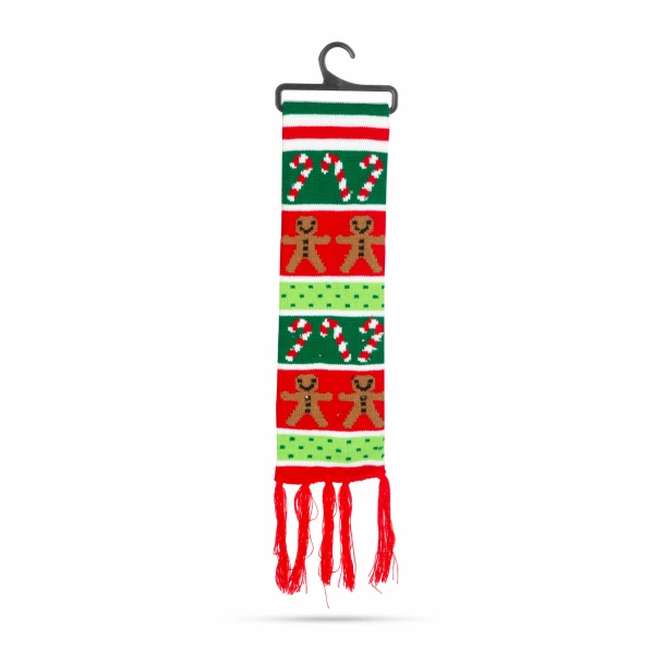 Fular de Crăciun - 100 cm - LED, cu baterie, verde