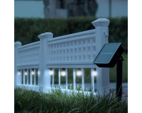 Garden of Eden - Gard solar cu LED, 58 x 36 x 3,5 cm, alb rece - 4 buc. /set