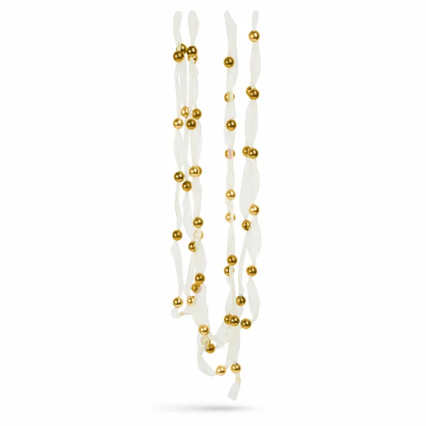 Ghirlandă de Crăciun din organza - 2,7 m - 10 mm - aurie