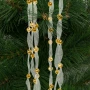 Ghirlandă de Crăciun din organza - 2,7 m - 10 mm - aurie