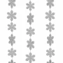 Ghirlandă de Crăciun - Fulgi de nea - 2.7 m - argintie