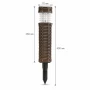 Lampă solară - efect ratan, maro - alb rece - 7 x 7 x 28 (+12) cm