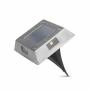 Lampă solară LED cu plug-in / perete - pătrată, metal - alb rece - 10 x 10 x 2,5 (+11) cm