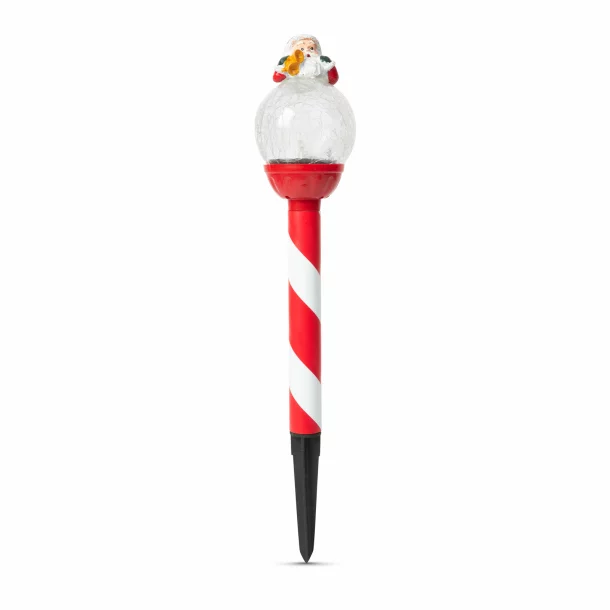 Lampă solară LED - Moș Crăciun, bilă de sticlă - 42 x ø7,5 cm