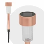 Lampă solară LED pt. exterior - 300 x 45 mm, metal,  Auriu rosé
