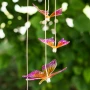 Lampă solară suspendată - fluturi - cu LED RGB - 78 x 12,5 cm