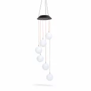 Lampă solară suspendată - sfere de cristal - cu LED RGB - 78 x 12,5 cm