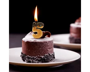 Lumanare pentru tort - cifra 5
