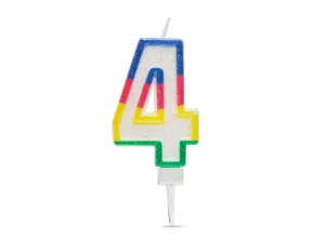 Lumânare pentru tort în forma cifrei 4