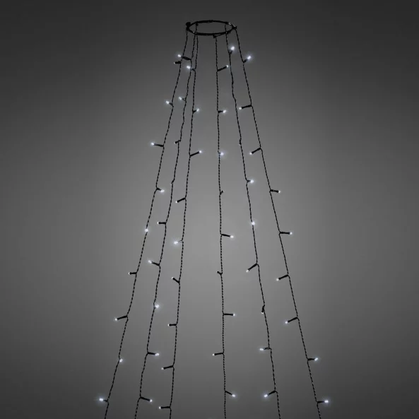 Lumini brad LED - 1.9 m - 120 LEDuri, alb rece - IP44