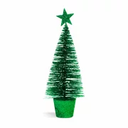 Mini decor pin artificial - sclipici - 18 cm - 4 culori