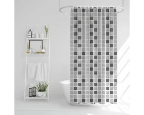 Perdea de duș - model carouri - 180 x 180 cm