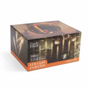Perdea luminoasă LED - cu țurțuri - 3,5 x 0,7 m - 180 LED-uri alb cald - IP44