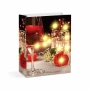 Pungă cadou - 10 LED-uri alb cald, hartie - 265 x 127 x 330 mm - 4 tipuri / pachet
