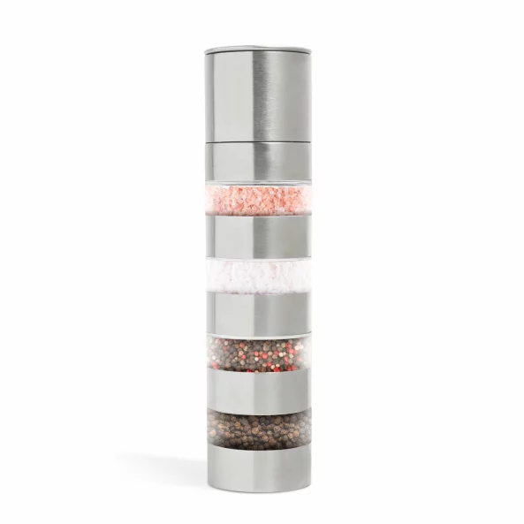Râșniță pentru condimente 4 in 1 - inox - 5 x 21 cm - BEWELLO