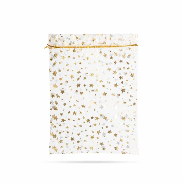 Sacoşă, pt. cadouri - textil organza - 23 x 16 cm, 4 buc. / pachet