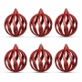 Set decor brad - globuri roșii strălucitoare - 7 cm - 6 buc/pachet