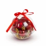 Set decorațiuni de brad - roșii - 3 cm - 12 buc / set