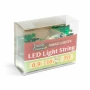 Șir de lumini LED - formă de brăduți - 1,2 metri - 10 LEDuri - alb cald - 2 x AA