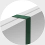 Suport coroniță pentru ușă - metalic - verde