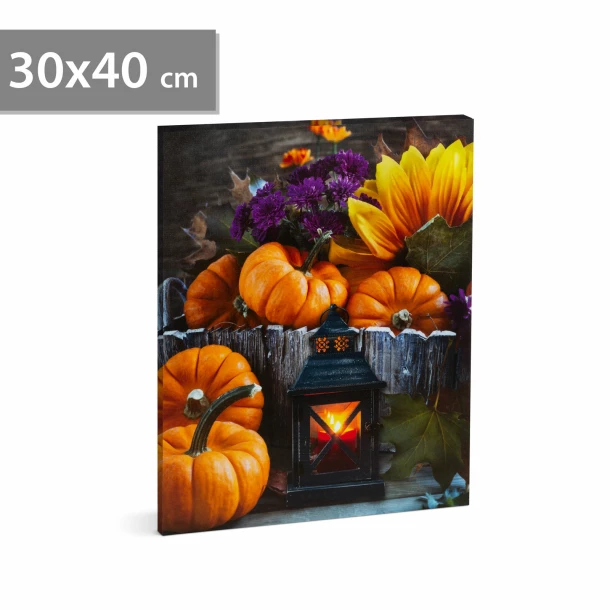 Tablou LED - decor de toamnă - 2 x AA, 30 x 40 cm