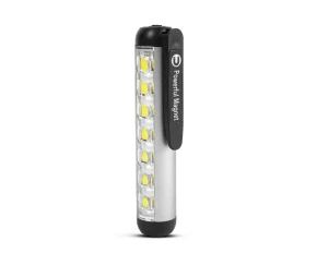 Lanternă LED - cu modul lumină de lucru - baterie de 400 mAh - XPE + LED SMD - 500 lm - IP55 - argintiu