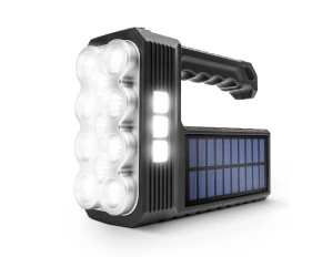 Lanternă solară LED COB - cu funcție de lumină de lucru - 1200 mAh - MicroUSB - 1000 lumeni - IP55