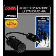 Adaptor priza bricheta DIN la Standard- 12/24V 8A