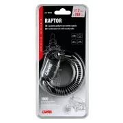 Antifurt cablu spiralat cu cifru Raptor - 150cm