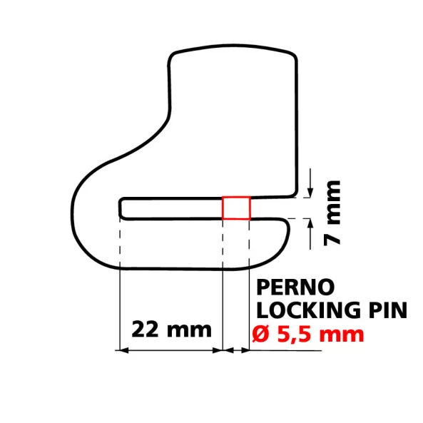 Antifurt motocicleta cu blocare disc de frana Bite - Bolt Ø5,5mm