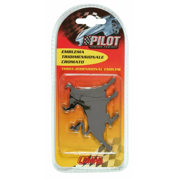 Autocolant 3D crom Bull