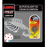 Autocolant 3D crom Scorpion