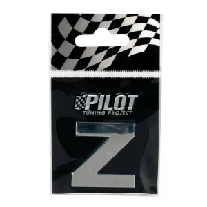 Autocolant 3D crom Type-3 (28mm) litera - Z