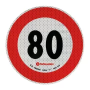 Autocolant limitator viteza reflectorizant - 80km/h