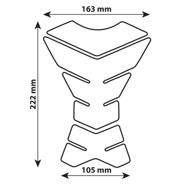 Autocolant protectie rezervor motocicleta Pro-Tank X3 - Carbon