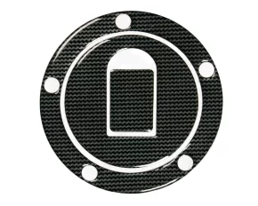 Autocolant protector pentru buson rezervor motocicleta, Carbon, Kawasaki, 5 gauri