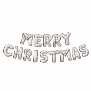 Balon de Crăciun &quot;Merry Christmas” - argintiu